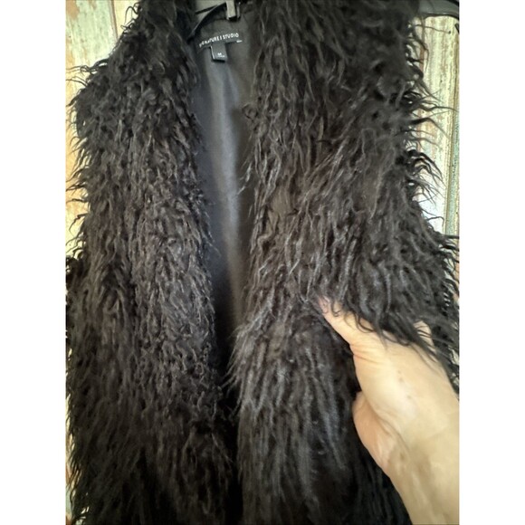 Signature Studio Faux Fur Vest Womens Medium Bear Boho Hippie 70s Mob WIfe Y2K - Picture 11 of 13